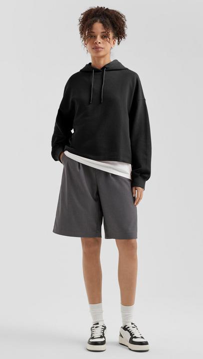 Produktbild s.Oliver Sweatshirt Sweatshirt mit Strukturmuster und Kapuze (M)