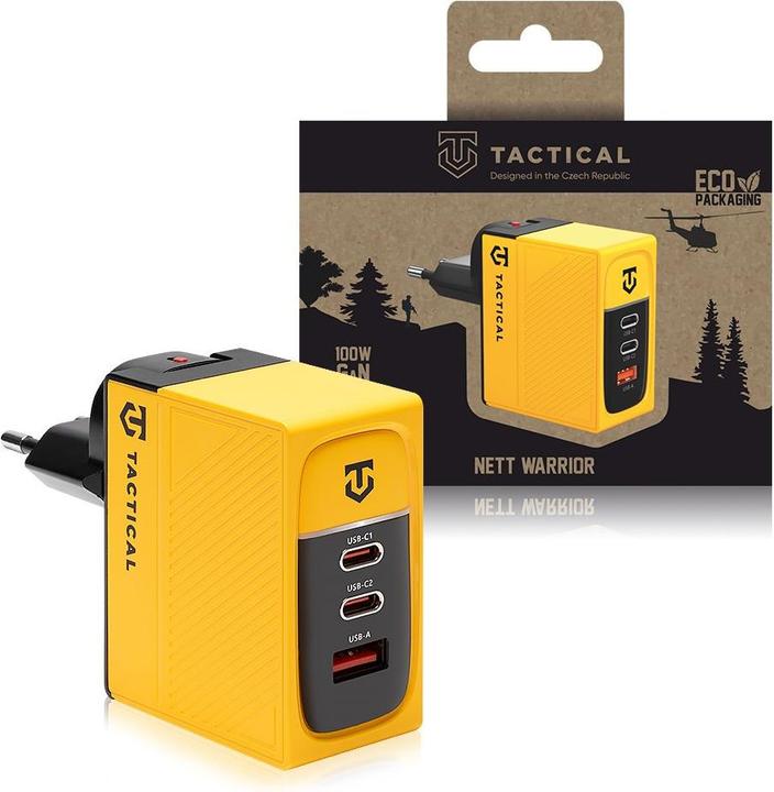 Actual product image Tactical Nett Warrior GaN Power Supply Charger 100W - Yellow (100 W)