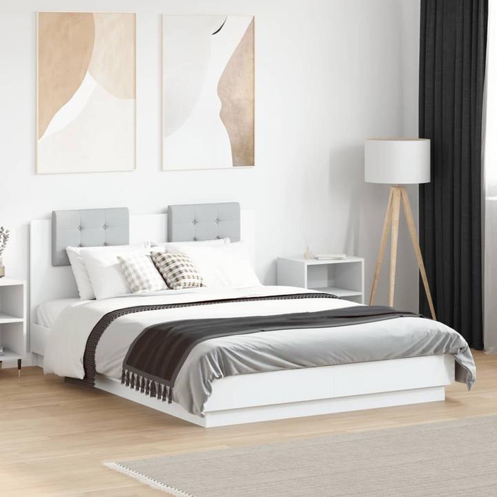 Actual product image VidaXL Bed frame with headboard (120 x 190 cm)