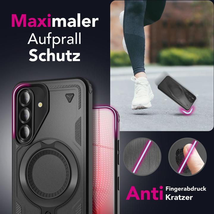 Produktbild Nalia Stormguard - Stabile Panzer Hülle mit MagSafe & 360-Grad Ringhalter - Military Cover (Samsung Galaxy A56)