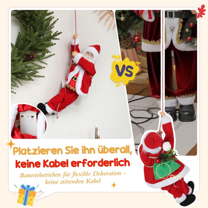 Image du produit Homcom Weihnachtsmann Stahl, Polyester Rot