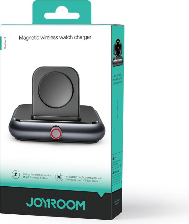 Actual product image Joyroom JR-WQW02 wireless charger for Samsung Galaxy Watch smartwatches - black