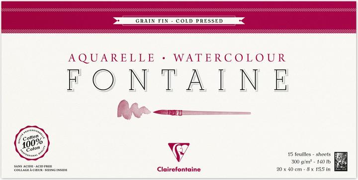Produktbild Clairefontaine Feuchte Techniken (300 g/m², 25 x)