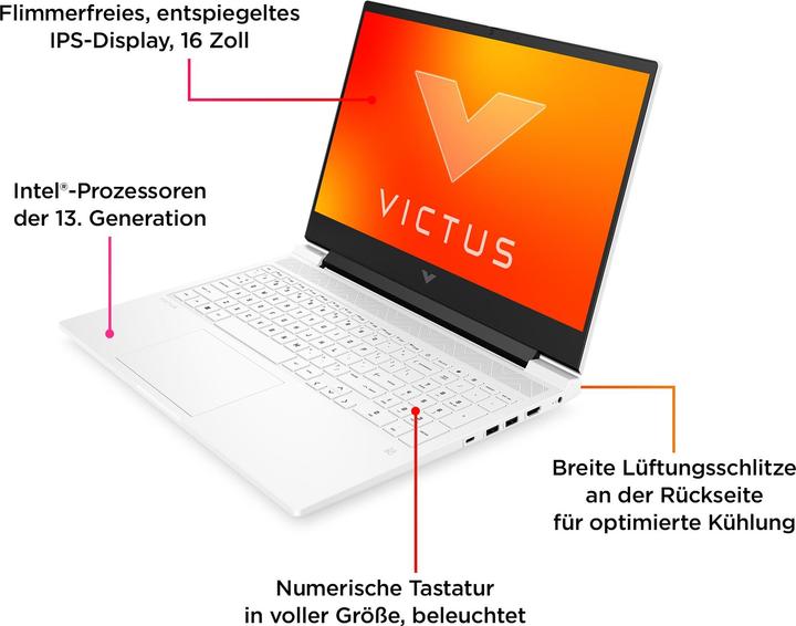 Produktbild HP Victus 16-r0456ng (16.10", Intel Core i5-13500H, 16 GB, 512 GB, DE)