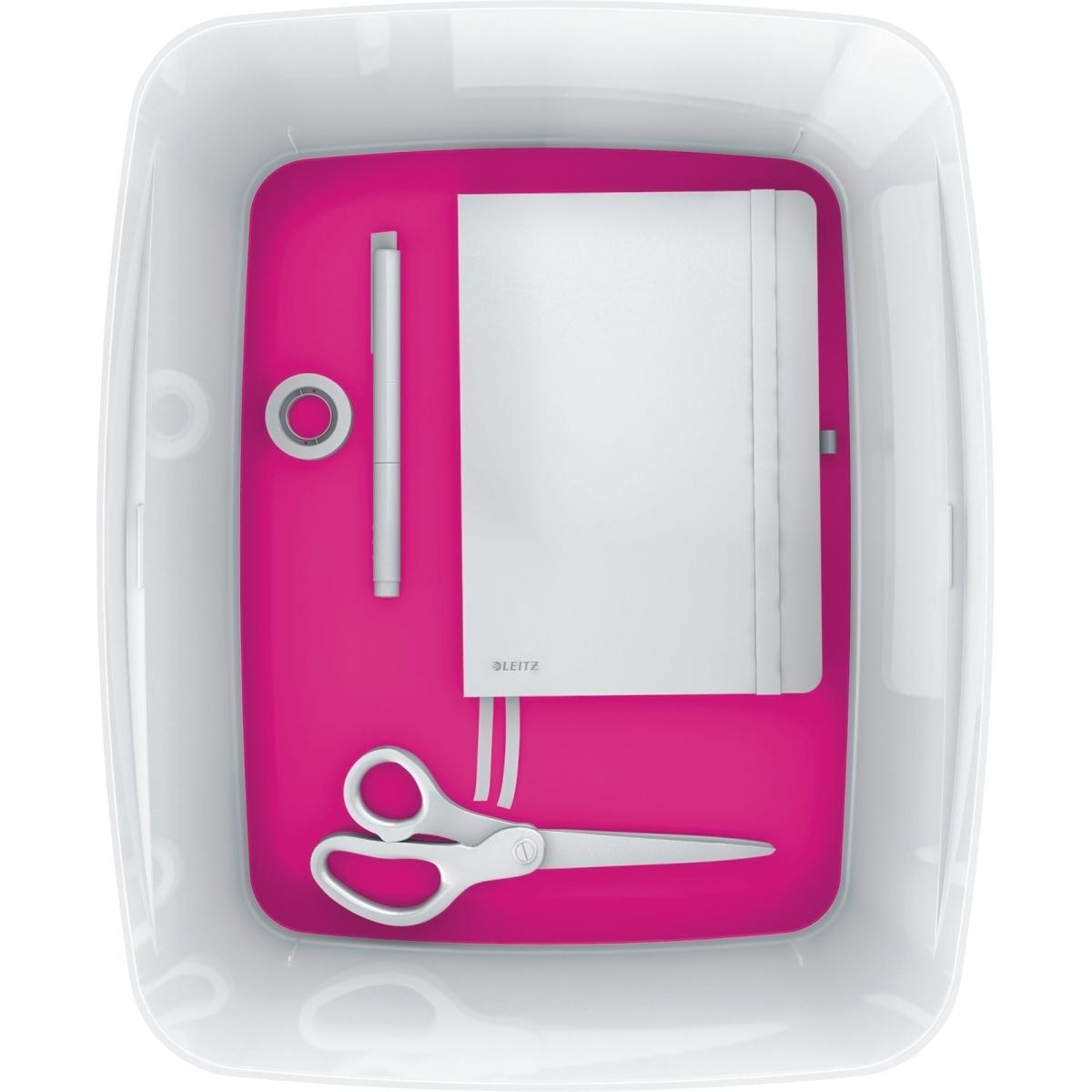 Thumbnail - Leitz, Aufbewahrungsbox, MyBox mittel mit Deckel pink (18 l)
