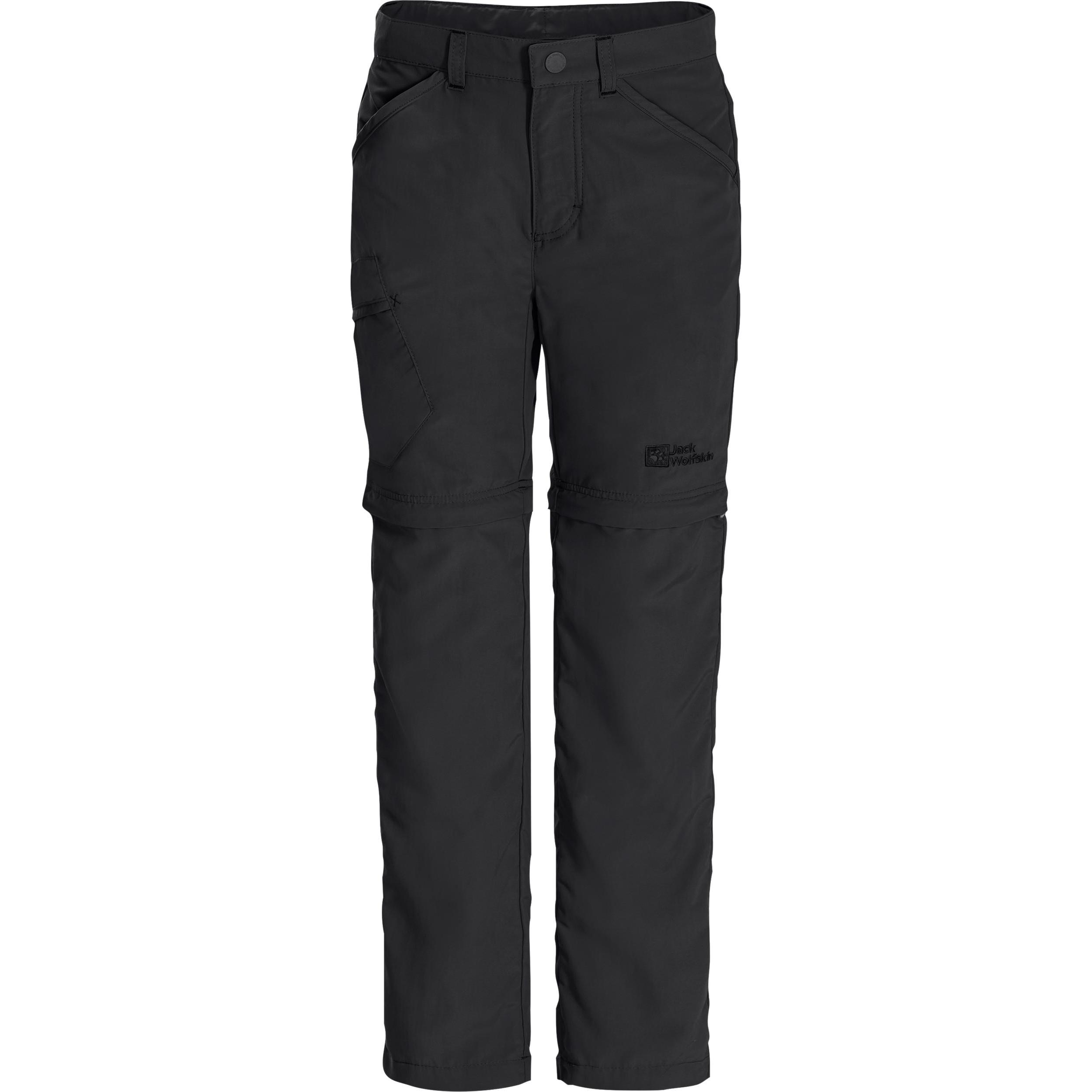 Jack Wolfskin, Unisex, Outdoorhose, Safari Zip Off Pants K (152), Schwarz, 152