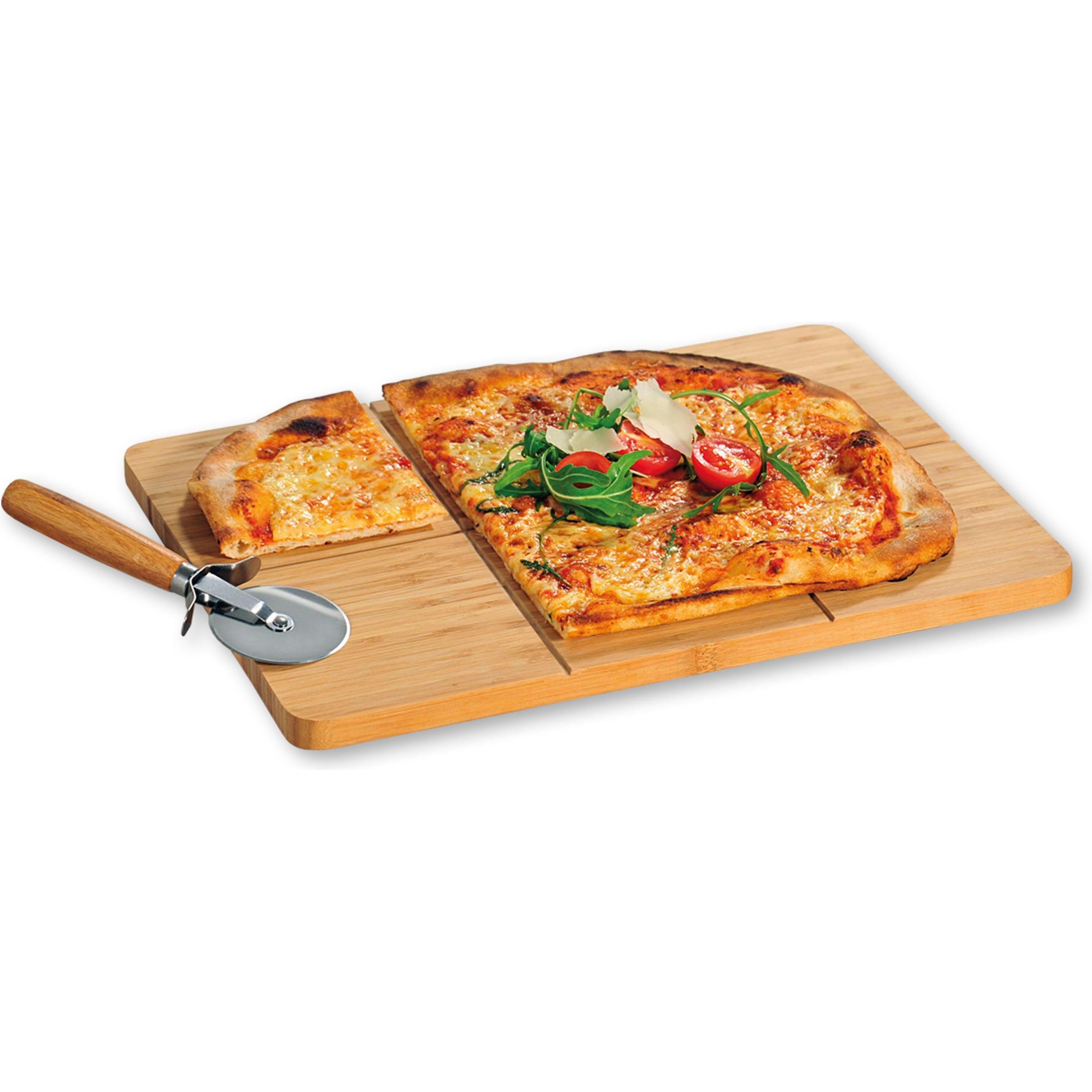 Kesper, Pizza Zubehör, Pizzabrett mit Schneider