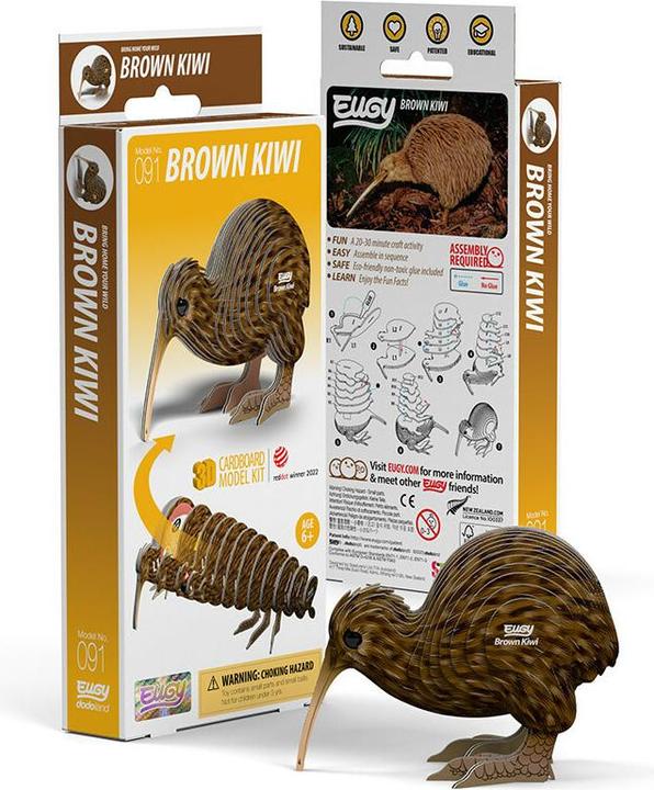 Actual product image Eugy 3D Brown Kiwi Craft Set (MQ6)