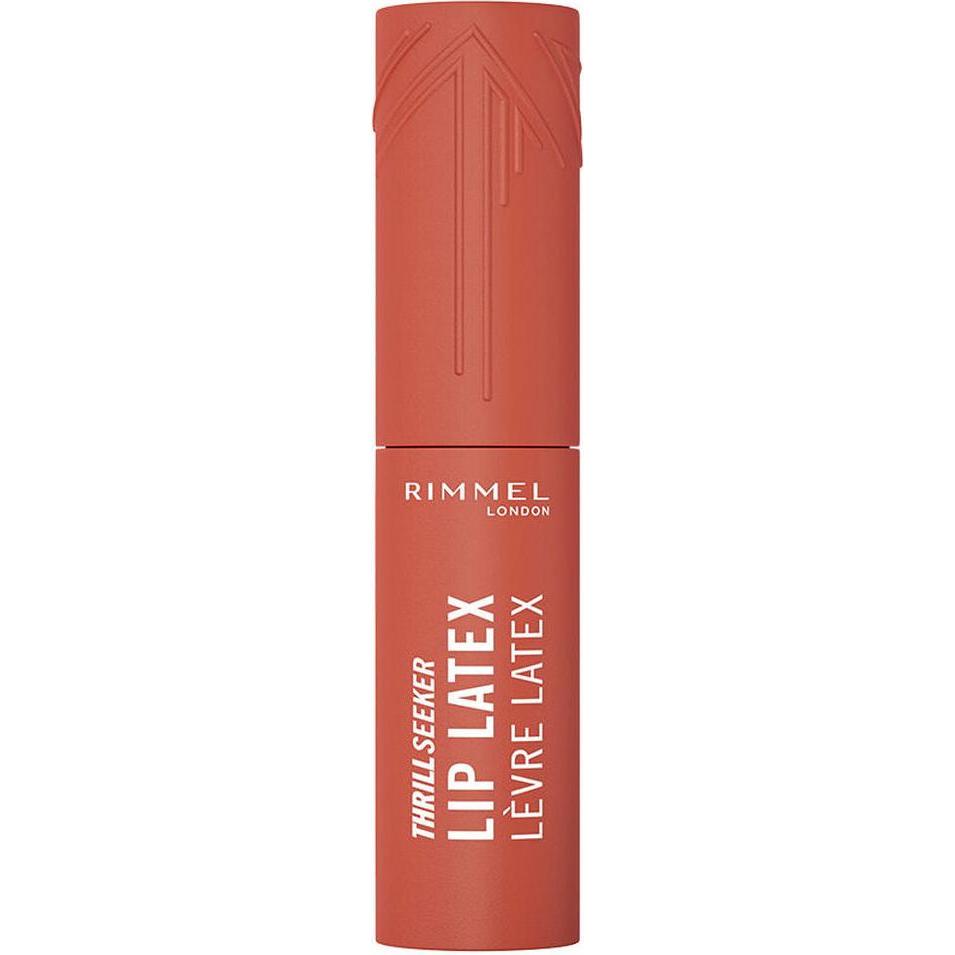 Rimmel London Arancia Rossetto + Lucidalabbra, Thrill Seeker Lip Latex (200 So Peachy)