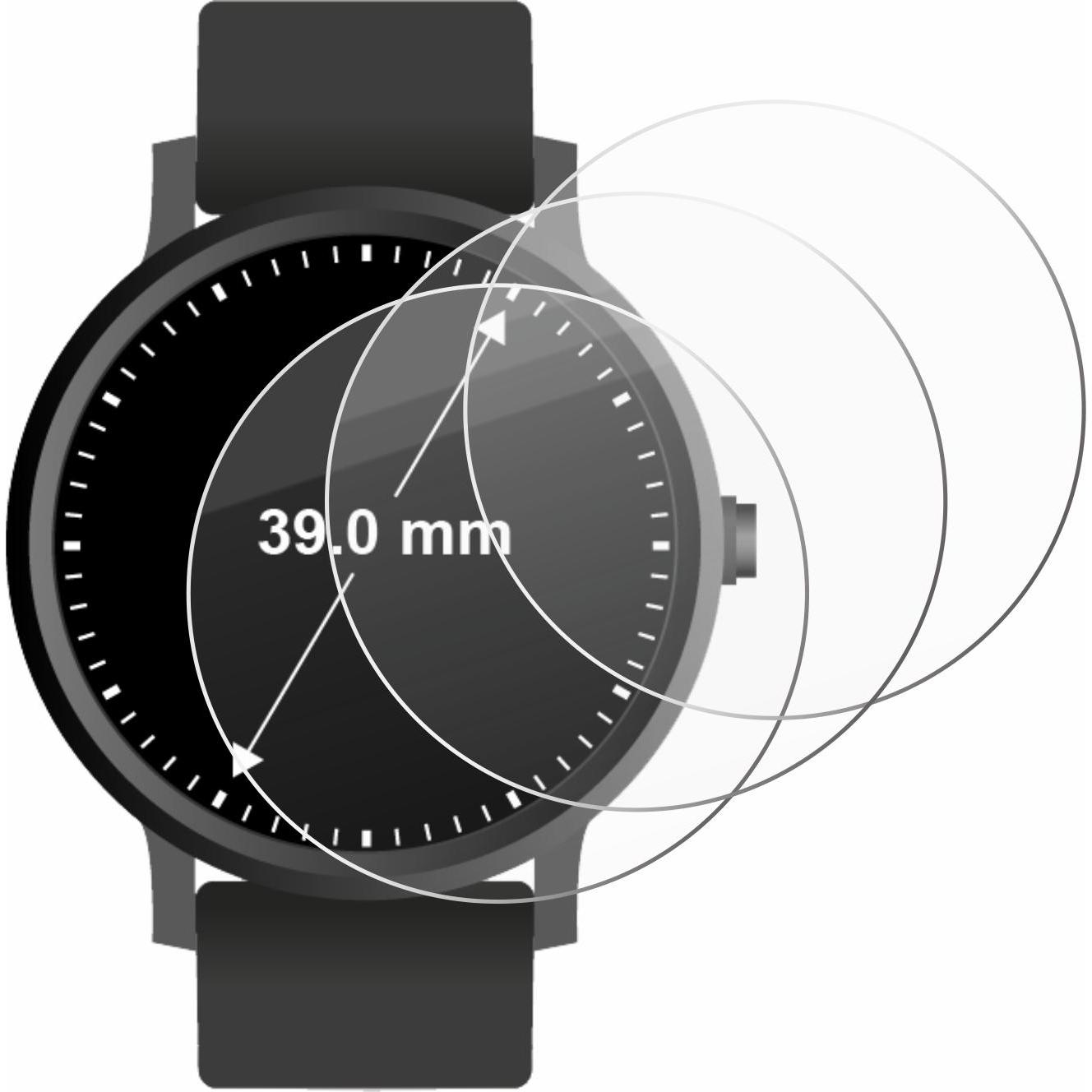 Thumbnail - Savvies Panzerglas Hartglas Displayschutz, Smartwatch Schutzfolie, Transparent