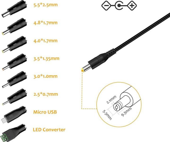 Actual product image Odroid 8-connector universal power adapter (C4 / HC2 / N2 / N2PLUS / N2L / C1+ / C0 / C2 / M1)