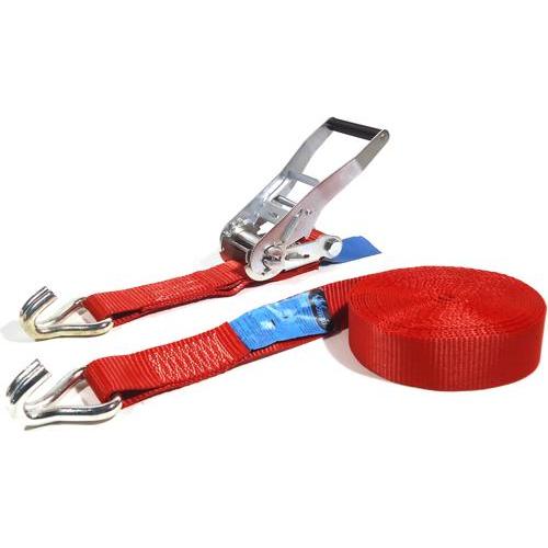Little Jumbo, Cinghia di fissaggio, 1850508500 Zurrgurt 50mm. mit Ratsche rot 9,0m gesl. J-Haken