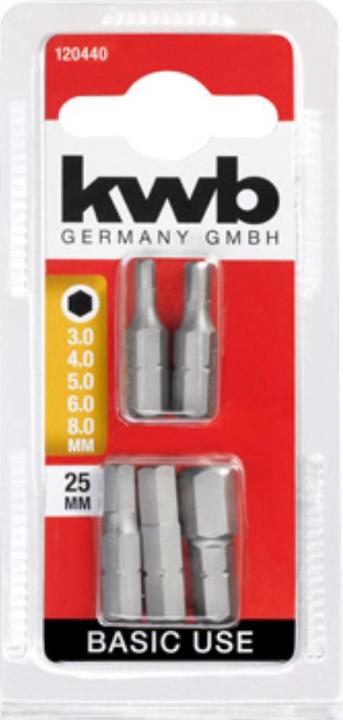 Produktbild kwb Bit-Set 5-tlg. 1/4" (Kreuz Pozidriv PZ)