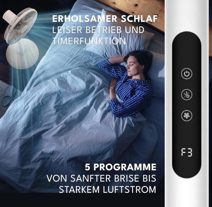 Produktbild Lebenlang Standventilator mit Fernbedienung & Timer (60 dB)