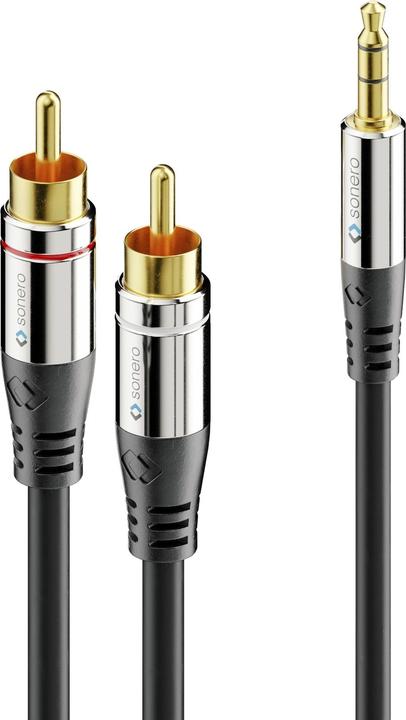 Immagine prodotto Sonero Jack da 3,5 mm - 2x cinch (2 m, Connettore da 3,5 mm (AUX), Cinch)