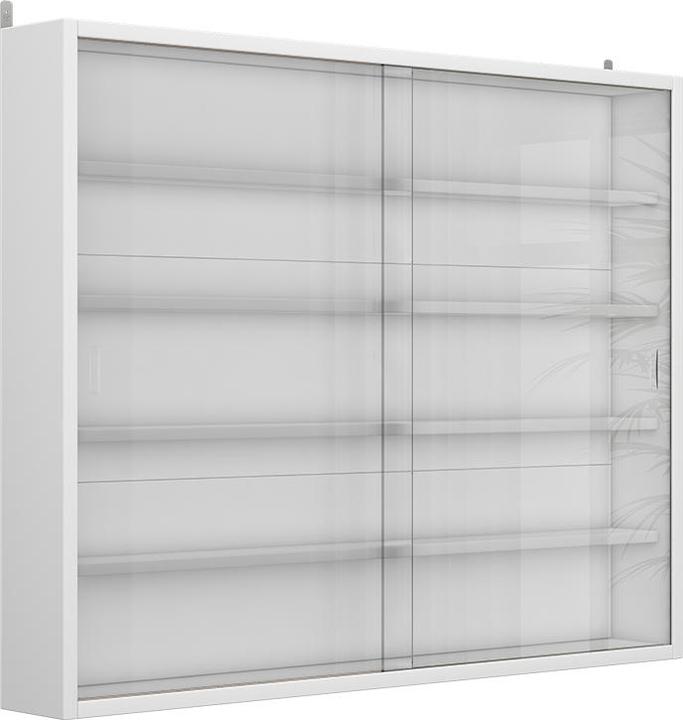 Vichy Wandvitrine Clario, Weiss, mit 4 Einlegeböden