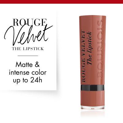 Actual product image Bourjois Rouge Velvet The Lipstick (16 caramelody)