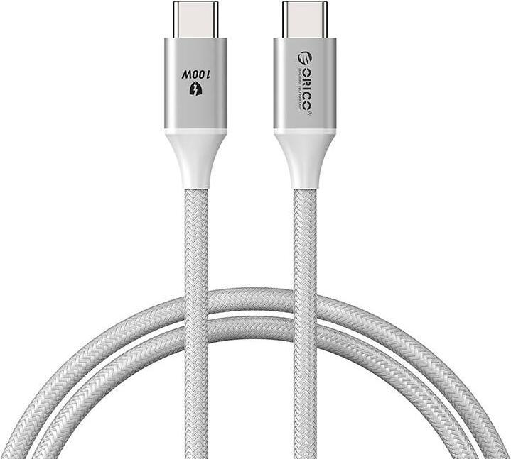 Orico 100W USB-C to USB-C charging cable (white) (1 m, USB 2.0, 100 W)