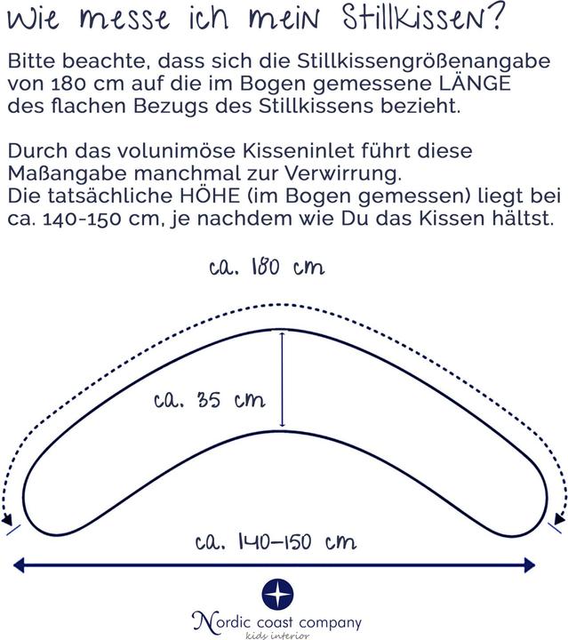 Produktbild nordic coast company Stillkissen 180 cm geräuschlos und formstabil (180 cm)