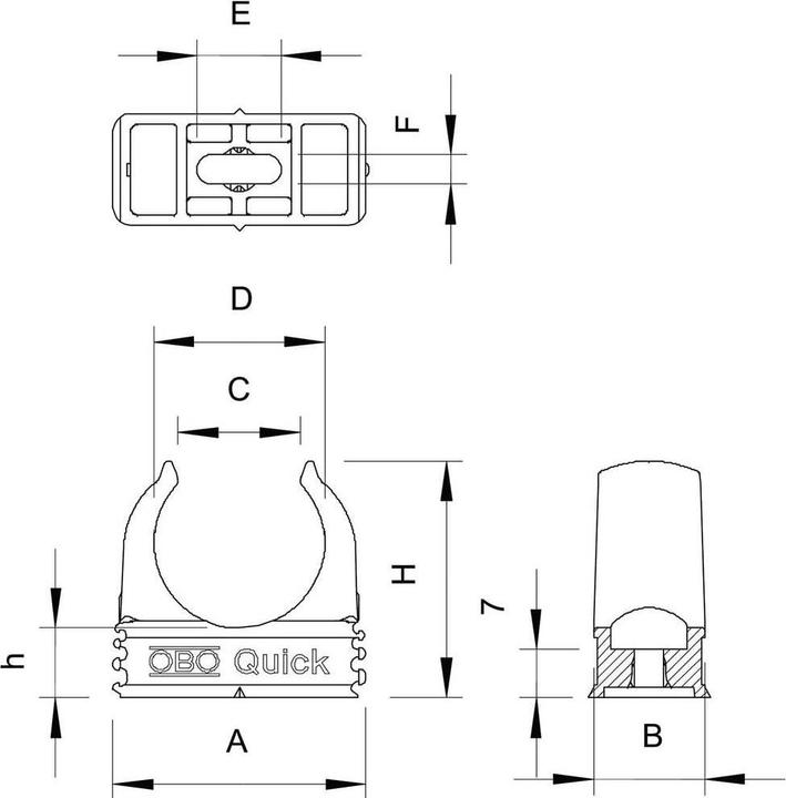 Actual product image OBO Bettermann Quick clamp