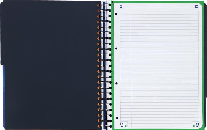 Actual product image Oxford School A4+ Polypropylene Cover Twin Wire 4 Holes Projectbook Ruled 240 Pages Blue Scribzee® Compatib (A4, Lined, Soft cover)