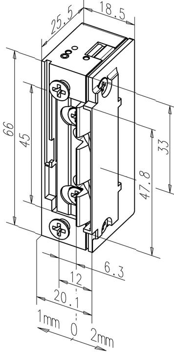 Produktbild effeff Elektro-Türöffner 118EY13 ProFix 2, mit Radiusfalle (Indoor)