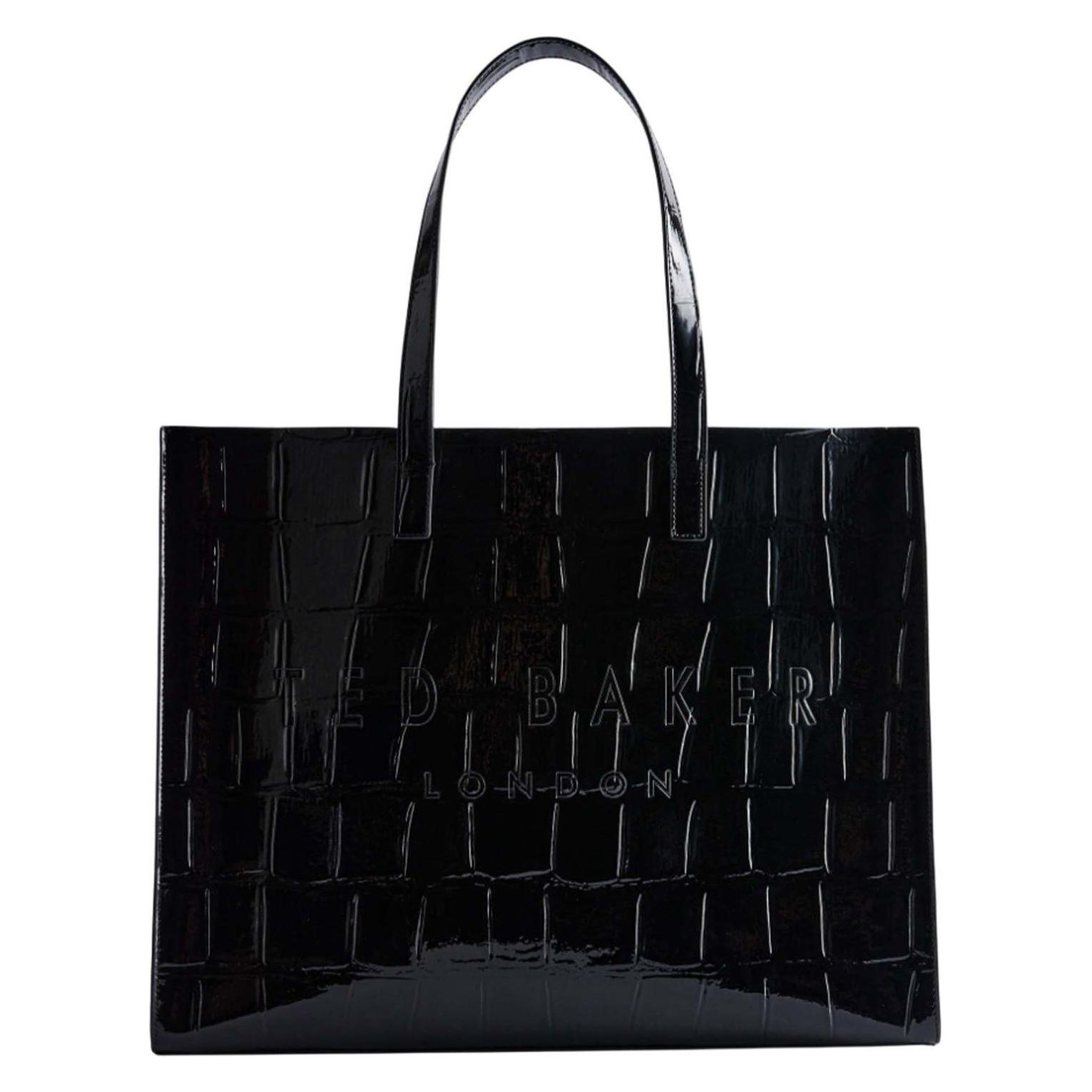 Ted Baker, Damen, Tasche, Allicon Croc Effect Extra Large Icon Bag, Schwarz