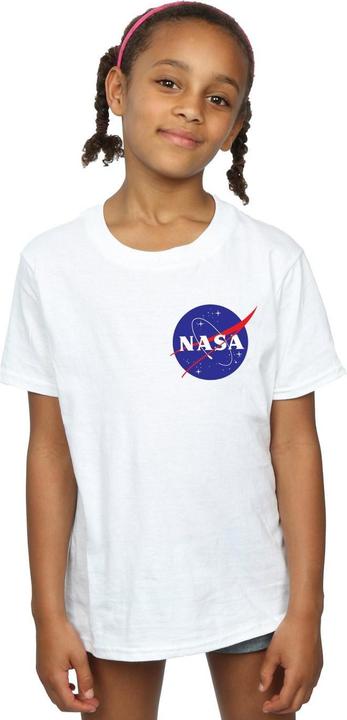 Actual product image Nasa Girls Classic Insignia Chest Logo Cotton T-Shirt (116)