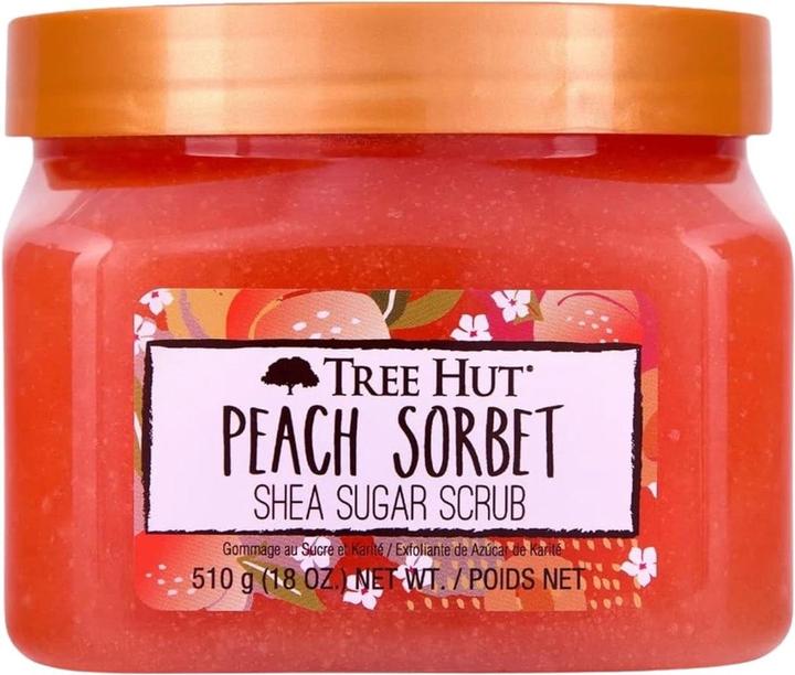 Tree Hut Pfirsich Sorbet Shea Sugar Scrub 18 oz Ultra Hydrating Exfoliating Nourishing Essential Body C (510 ml)