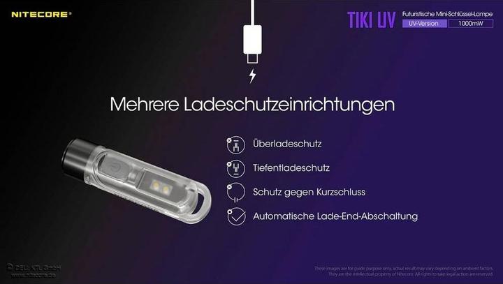 Immagine prodotto Nitecore Portachiavi UV TIKI (5.50 cm, 300 lm)