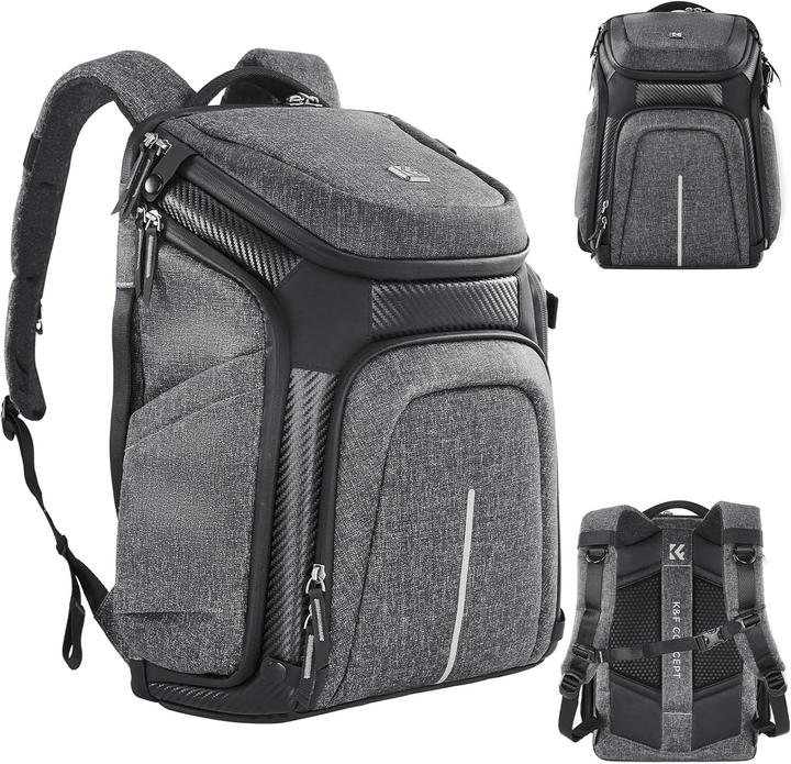 Actual product image K&F Concept Alpha Camera Backpack with 3-Side Access, Rain Cover, Laptop Compartment (Photo backpack, 26.50 l)