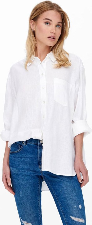 Actual product image Only Plain linen mix shirt (M)