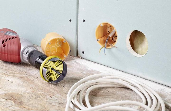 Actual product image kwb Hole saw 2563/depth 18/ 7 rims (25 mm, 32 mm, 38 mm, 45 mm, 50 mm, 58 mm, 63 mm)