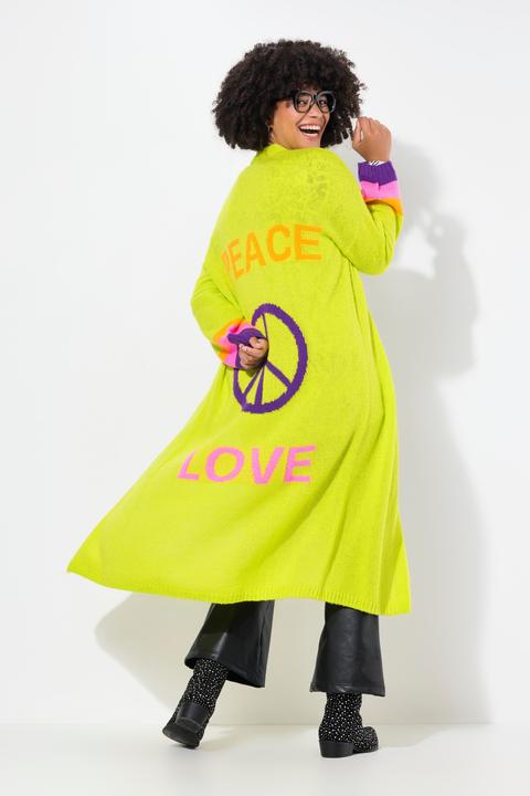 Produktbild Angel of Style Long-Strickjacke, Rücken Peace-Motiv, offene Form (50, 52)
