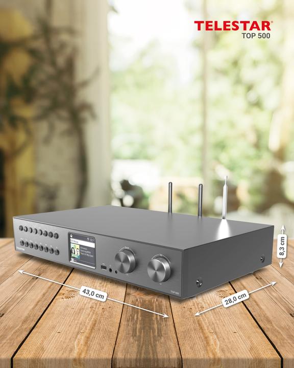 Produktbild Telestar TOP 500 sw HiFi-Tuner 43cm,Internet/DAB+/UKW,Streaming,BT,HM (Radio Tuner)