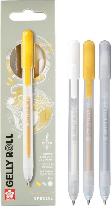 Immagine prodotto Sakura Roller Gelly Clicker (Argento, Bianco, Oro, 3x)
