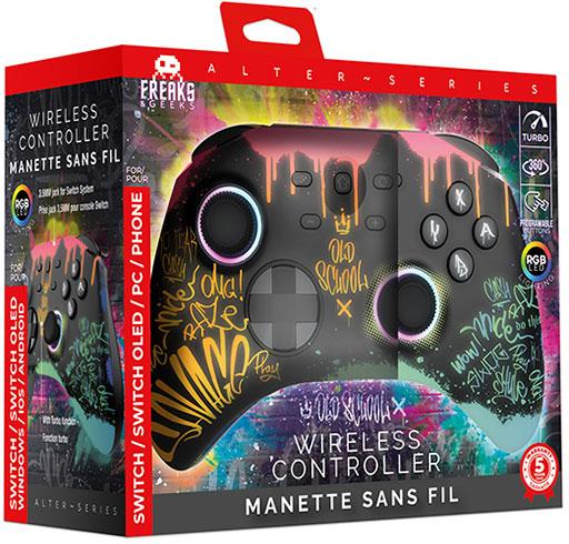 Produktbild Freaks and Geeks - OLD SCHOOL - SWITCH & PC Wireless Bluetooth Controller. RGB-LED (PC, Switch)