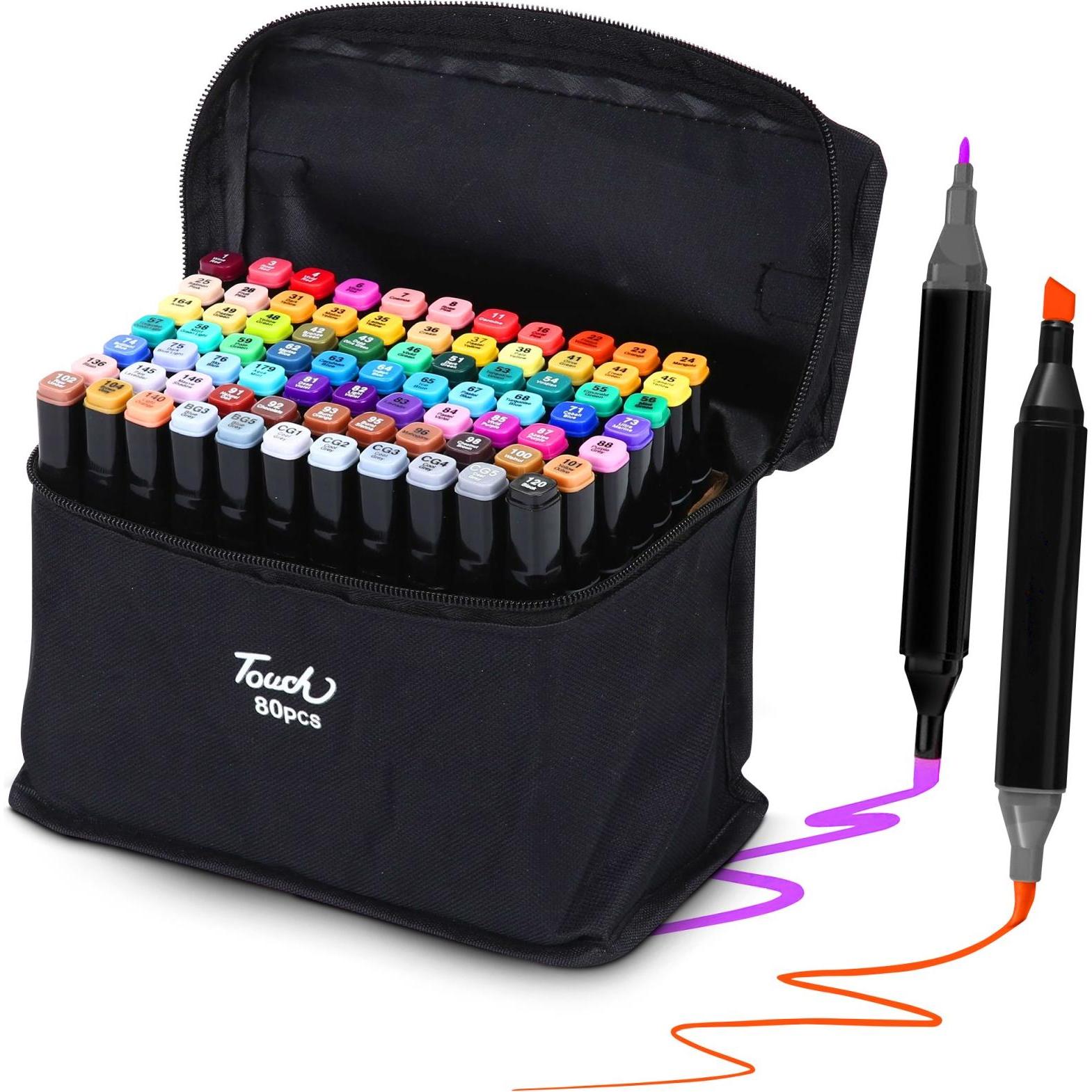 Thumbnail - Extralink, Marker, MARKERY 80SZT (Mandel, Schwarz, Aqua, Blauviolett, Karmin, Burgund, Anthrazit, Braun, Gemischte Farbe...