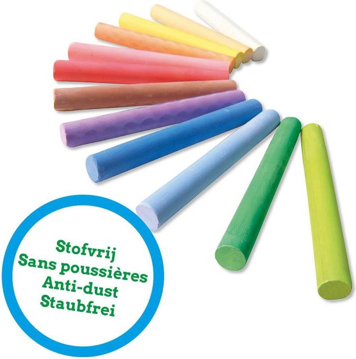 Produktbild Ses Bunte Kreide Mit Schwamm (12x)