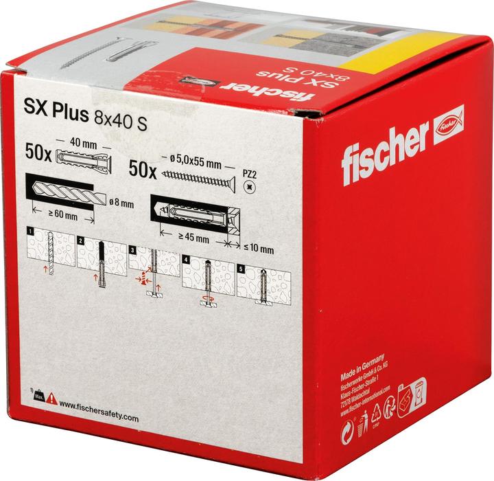 Produktbild Fischer Dübel SX Plus 8x40 S (50 Stk.)