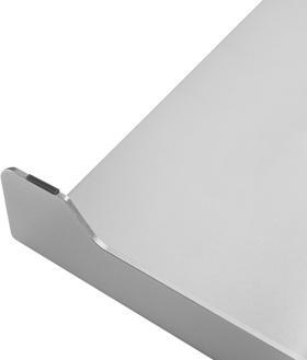 Actual product image Powerton Monitor stand, modern minimalist design, silver, aluminium, load capacity 10 kg, Ergo