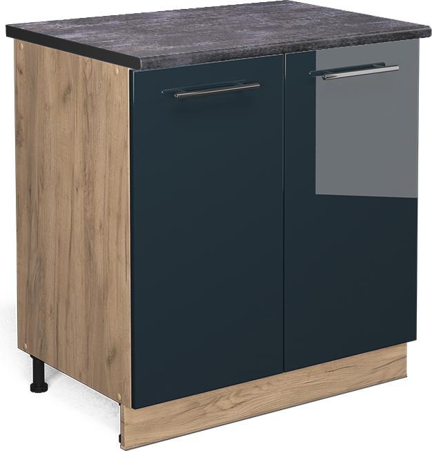 Dark blue high gloss, Gold power oak