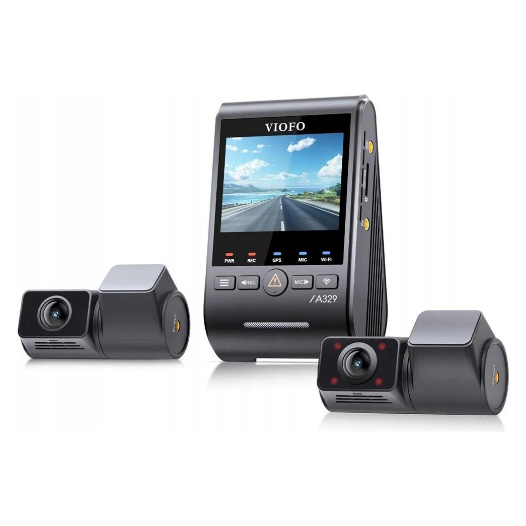 Viofo A329S 3CH (Bluetooth, Eingebautes Display, Gps-Empfänger, 4K), Dashcam, Schwarz