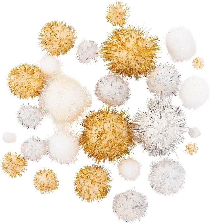 Immagine prodotto Folia Pompoms GLITTER X-MAS, colori assortiti