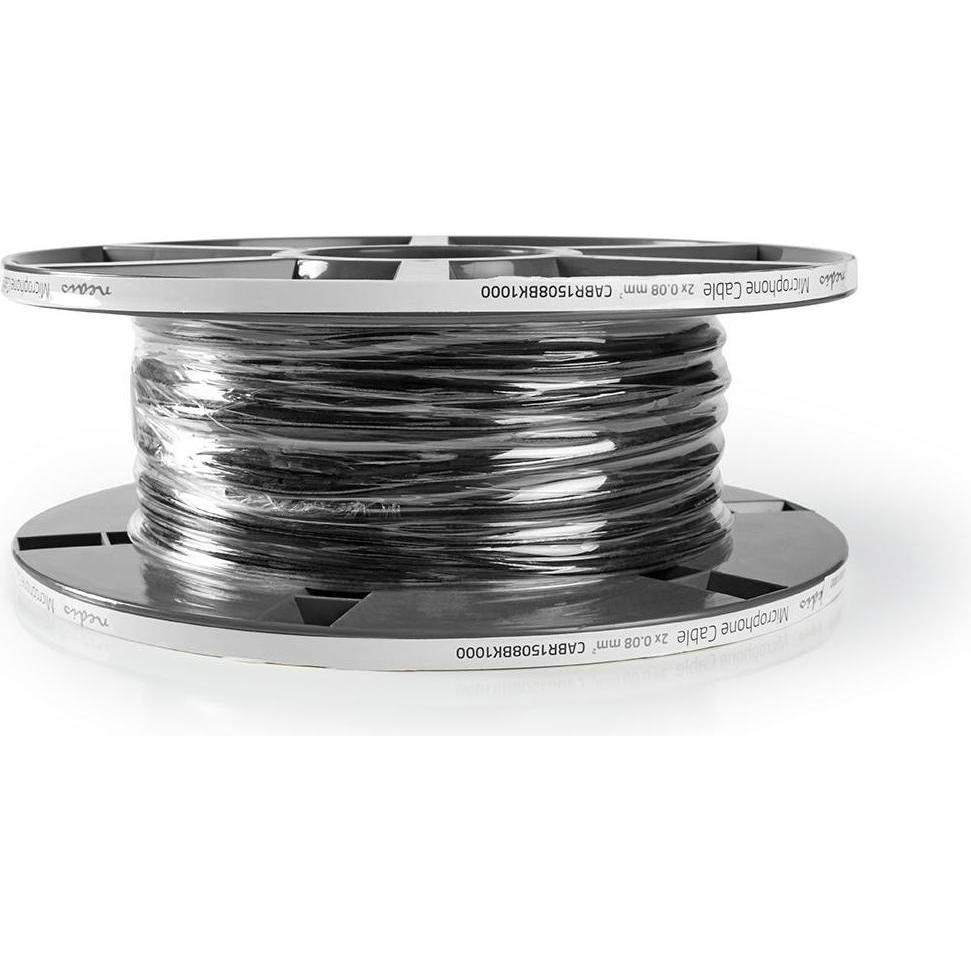 Thumbnail - Nedis Mikrofonkabel 2x 0.08 mm² Kupfer 100.0 m rund PVC Schwarz - Verlängerungs (Kabelgebunden), Kopfhörer, Schwarz