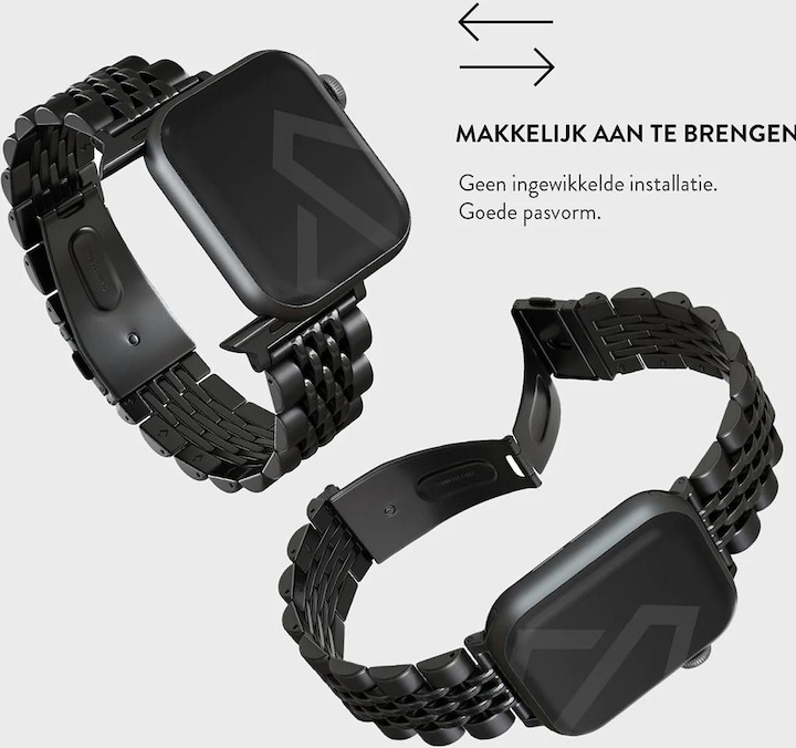 Immagine prodotto Burga Apple Watch Metallgurt - Chic Royal - Schwarz - 38 mm / 40 mm / 41 mm (Acciaio inossidabile)