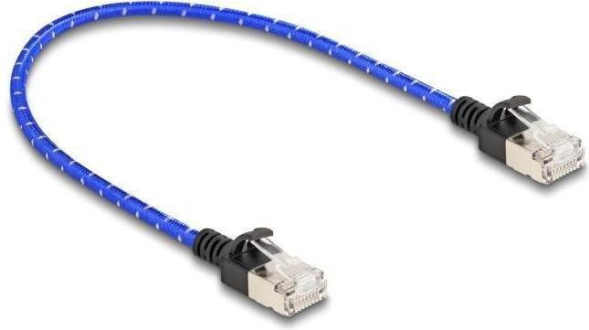 Actual product image Delock RJ45 network cable with braided sheath Cat.6A U/FTP Sl (U/FTP, CAT6a, 0.30 m)