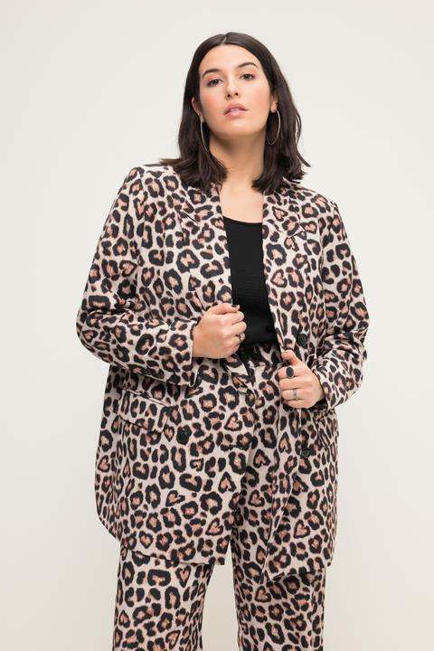 Actual product image Studio Untold Double Breasted Leopard Print Blazer (54, 56)