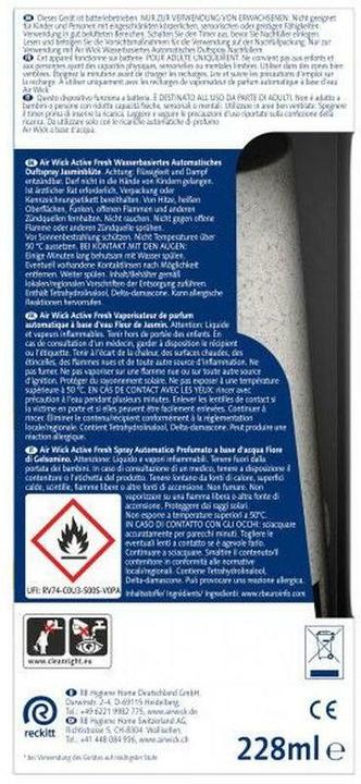 Actual product image Air Wick Active Fresh aerosol-free automatic fragrance spray