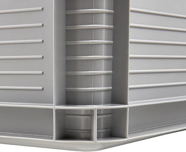 Actual product image keeeper Storage box ""robert"", 45 litres, nordic-grey load capacity: 30 kg, food-safe, acid- and (40 x 60 x 22 cm, 45 l)